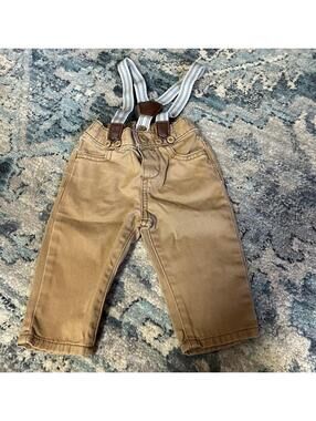 Baby B’Gosh Suspenders Khaki Size 6 Month